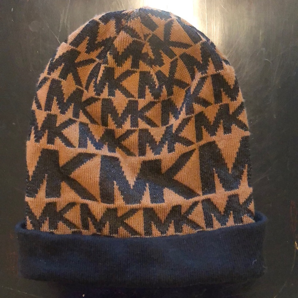 Michael Kors Brown Black Winter Hat Beanie